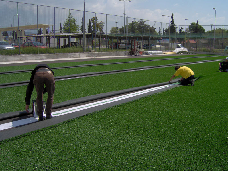 PLACEMENT OF SYNTHETIC TURF IN THE AUXILIARY FOOTBALL COURT IN THE SPORTS PARK OF THE MUNICIPALITY OF EVOSMOS